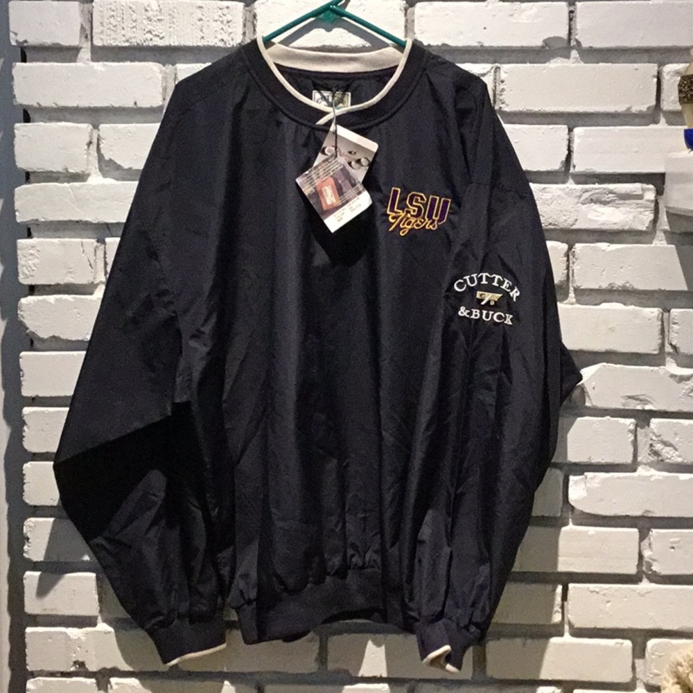 Cutter & Buck LSU Tigers embroidered wind breaker pullover